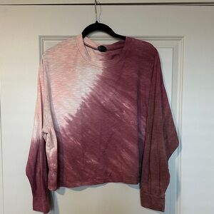 Wild Fable Maroon and Pink Long Sleeve Tee